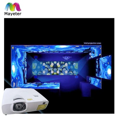 Projekcija 3d holograma v vizualni sobi