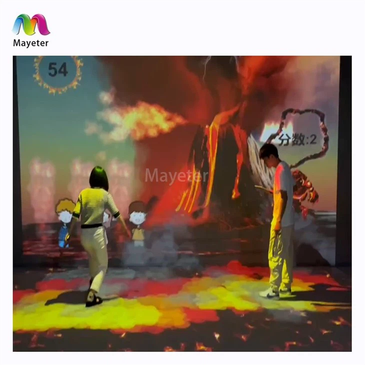 3D Immersive Room Holografska interaktivna igra stenske/talne projekcije obogatene resničnosti